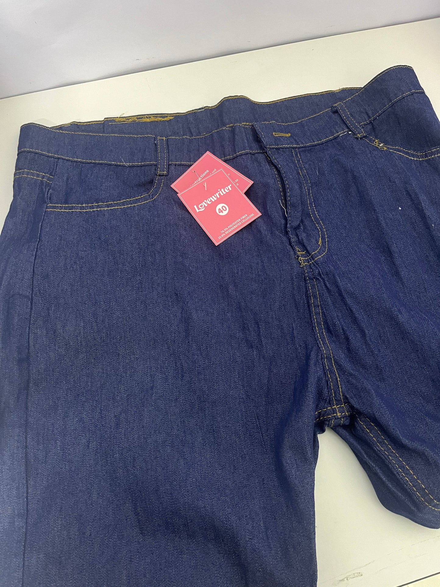 [Lovewriter Jeans]——Dark Blue Washed Jeans - Loose Straight-Leg Casual