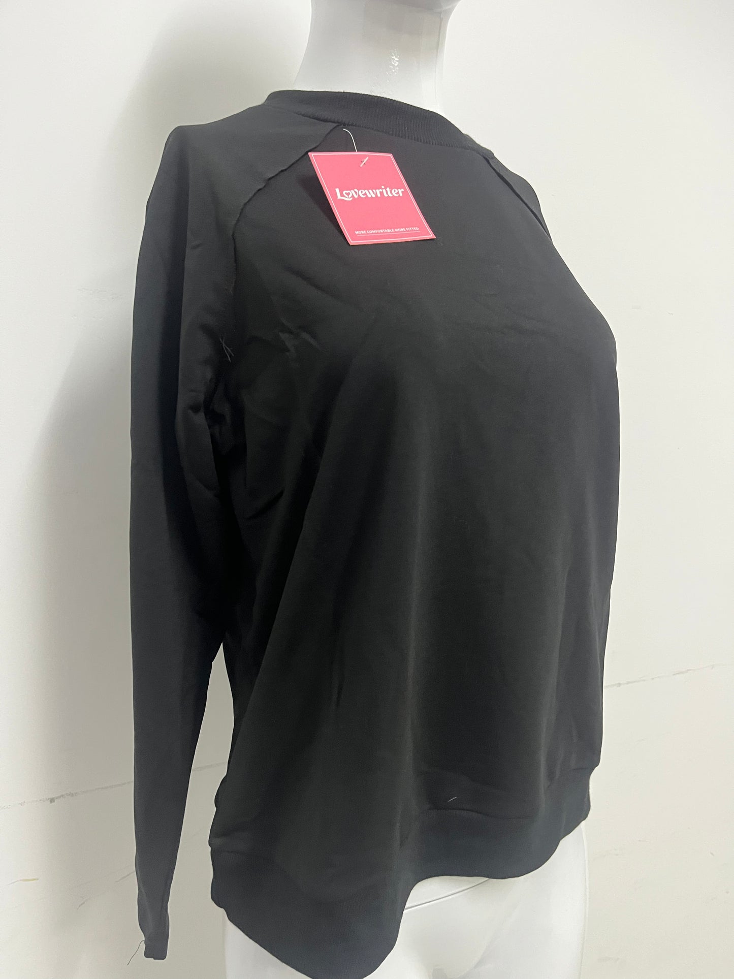 [Lovewriter T-shirts]-Basic Crew Neck Sweatshirt - Loose Versatile Long-Sleeve Top