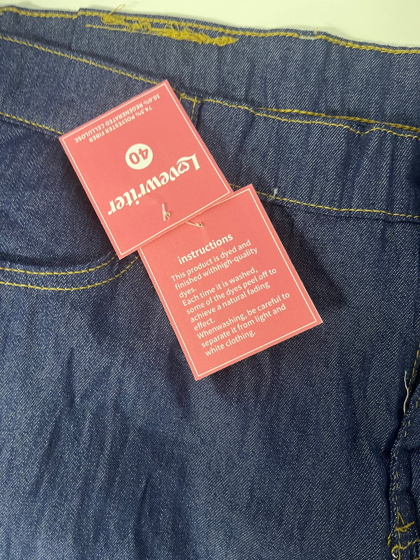 [Lovewriter Jeans]——Dark Blue Washed Jeans - Loose Straight-Leg Casual