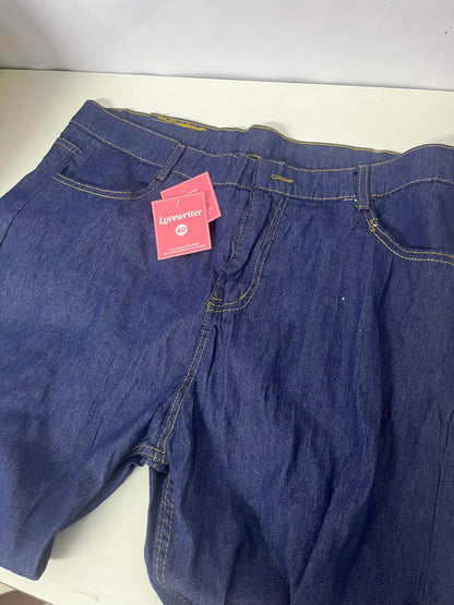 [Lovewriter Jeans]——Dark Blue Washed Jeans - Loose Straight-Leg Casual