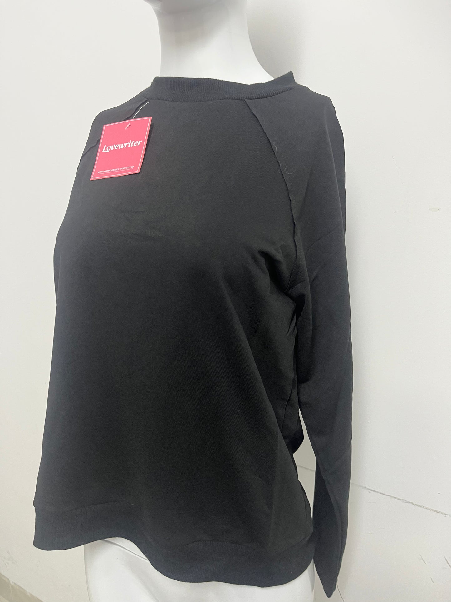 [Lovewriter T-shirts]-Basic Crew Neck Sweatshirt - Loose Versatile Long-Sleeve Top