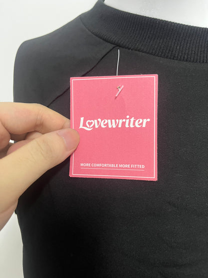[Lovewriter T-shirts]-Basic Crew Neck Sweatshirt - Loose Versatile Long-Sleeve Top