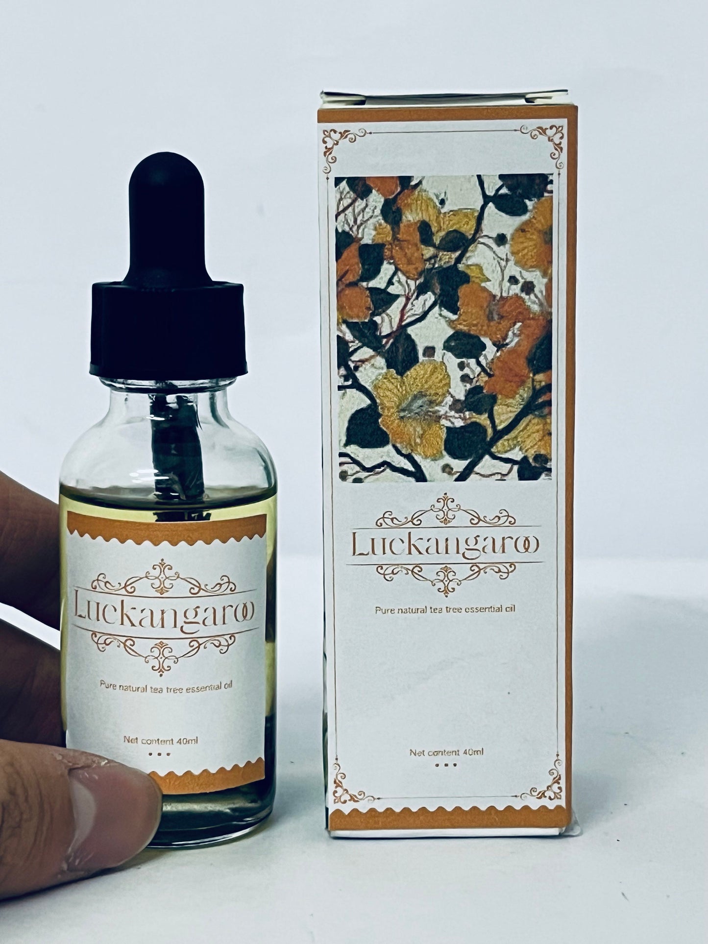 Luckangaroo Ethereal oils Veganic Natural Hair Growth Oil, 100% Natural Hair Oils with Green Coffee, Castor, Argan, Coconut, and Rosemary Oil to Encourage Fuller Hair Thickening and for Hair Loss, Thin Hair 40ML