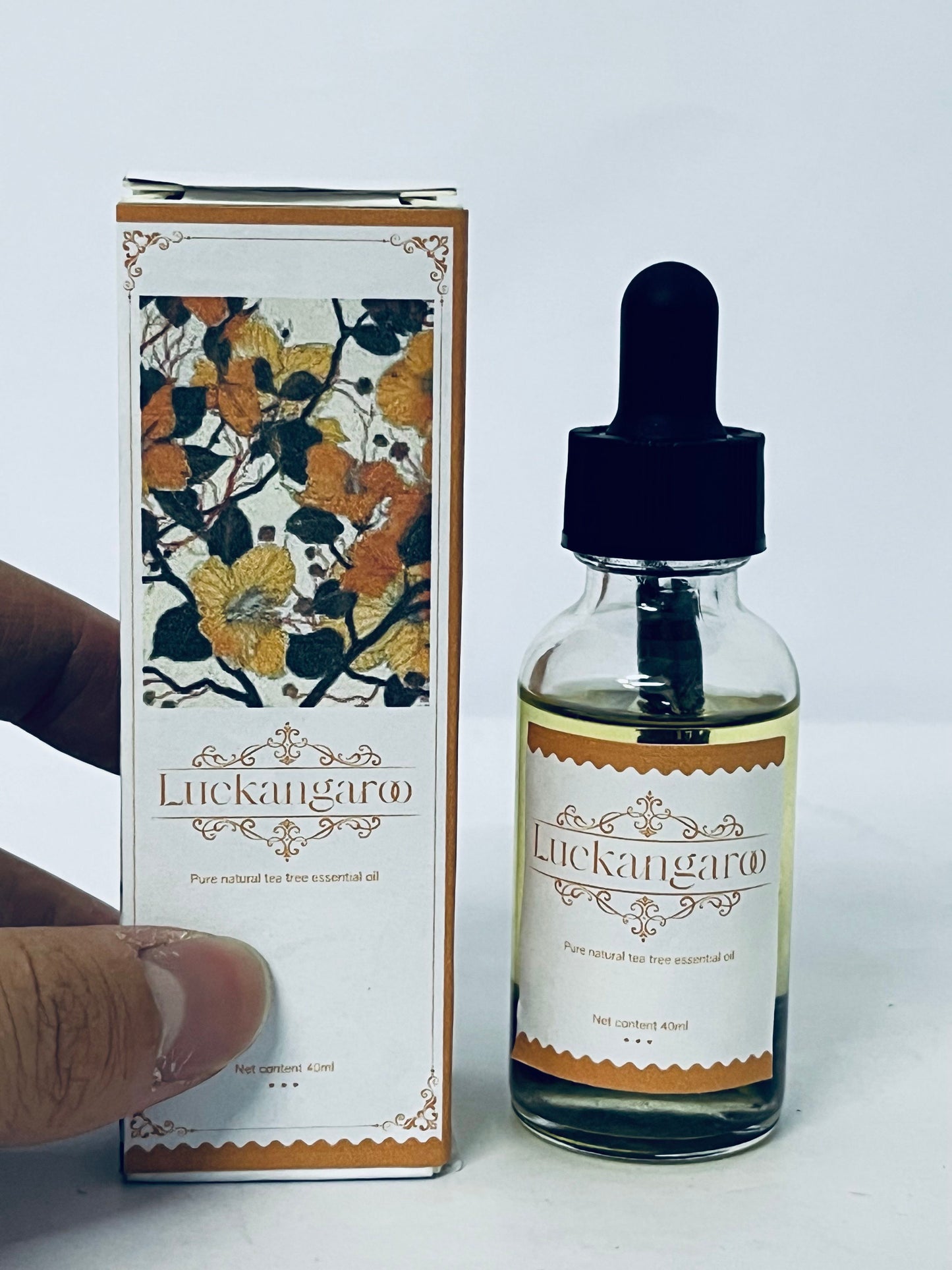 Luckangaroo Ethereal oils Veganic Natural Hair Growth Oil, 100% Natural Hair Oils with Green Coffee, Castor, Argan, Coconut, and Rosemary Oil to Encourage Fuller Hair Thickening and for Hair Loss, Thin Hair 40ML