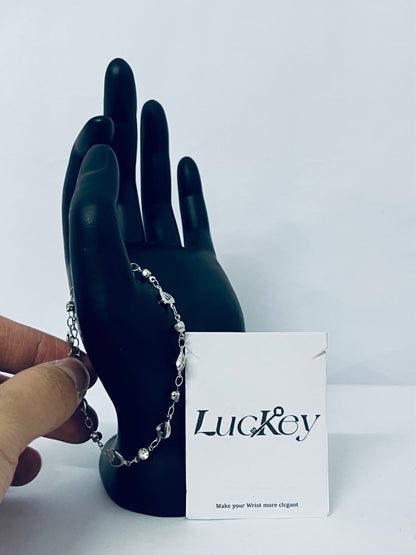 Luckey Gold Bracelets for Women Waterproof, 14K Real Gold Jewelry Sets for Women, Trendy Thin Dainty Stackable Cuban Link Paperclip Chain Bracelet Pack Fashion