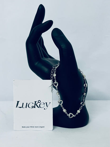 Luckey Gold Bracelets for Women Waterproof, 14K Real Gold Jewelry Sets for Women, Trendy Thin Dainty Stackable Cuban Link Paperclip Chain Bracelet Pack Fashion