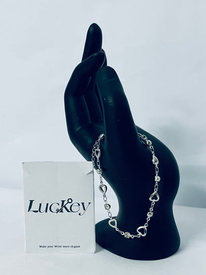 Luckey Gold Bracelets for Women Waterproof, 14K Real Gold Jewelry Sets for Women, Trendy Thin Dainty Stackable Cuban Link Paperclip Chain Bracelet Pack Fashion