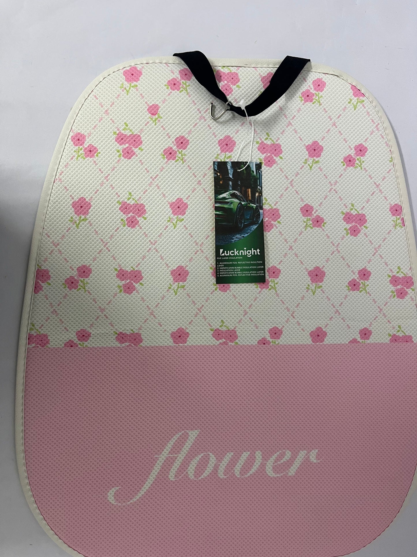 Lucknight Pink Groovy Daisy Print Car Seat Covers Front Seats Only 90s Bucket Seat Protector Universal Fit Most Truck SUV Vans Aesthetic Car Accessories Automotive Interior Decor