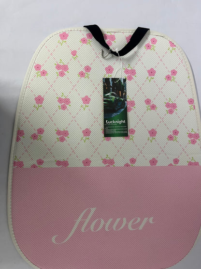 Lucknight Pink Groovy Daisy Print Car Seat Covers Front Seats Only 90s Bucket Seat Protector Universal Fit Most Truck SUV Vans Aesthetic Car Accessories Automotive Interior Decor