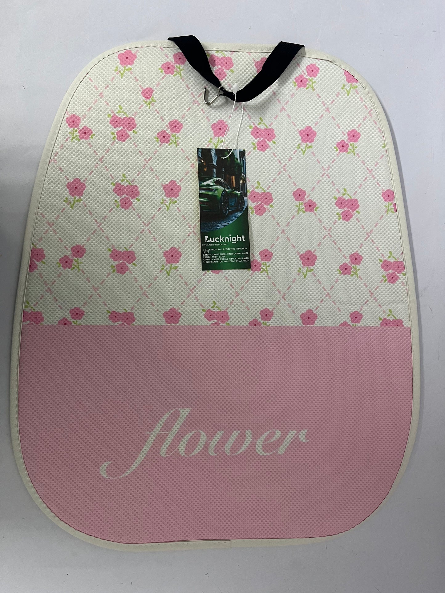 Lucknight Pink Groovy Daisy Print Car Seat Covers Front Seats Only 90s Bucket Seat Protector Universal Fit Most Truck SUV Vans Aesthetic Car Accessories Automotive Interior Decor