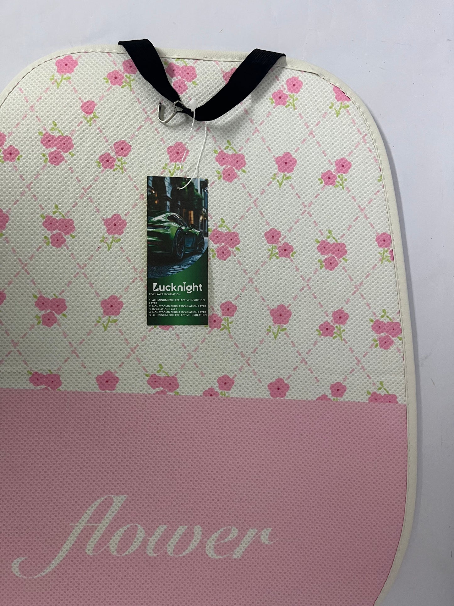 Lucknight Pink Groovy Daisy Print Car Seat Covers Front Seats Only 90s Bucket Seat Protector Universal Fit Most Truck SUV Vans Aesthetic Car Accessories Automotive Interior Decor