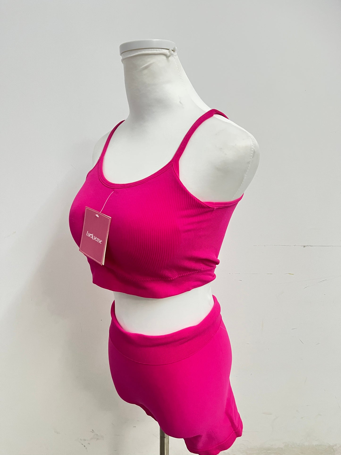 Lucksense 100% Cotton Magenta Sportswear Set Comfortable & Breathable Stylish & Slim-Fitting A Versatile Piece for Daily Leisure & Light Exercise