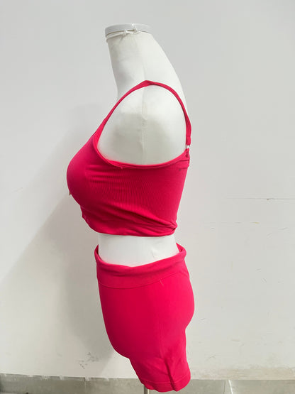 Lucksense 100% Cotton Magenta Sportswear Set Comfortable & Breathable Stylish & Slim-Fitting A Versatile Piece for Daily Leisure & Light Exercise