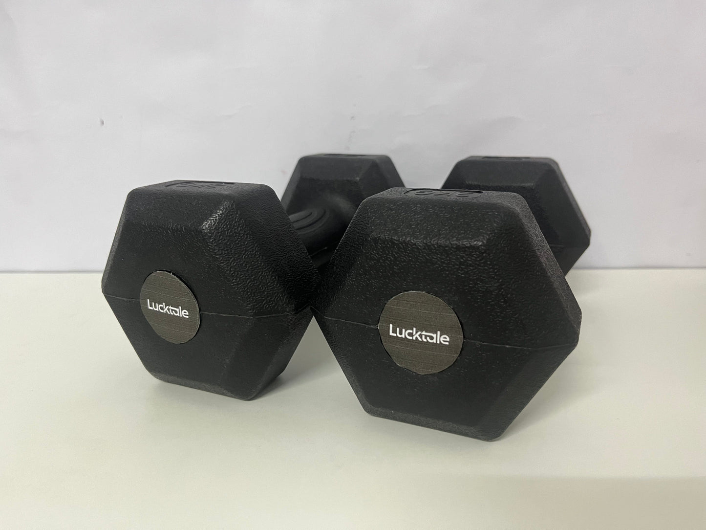 [Lucktale Body-building apparatus]——Lucktale Hexagonal Rubber-Coated Dumbbells - Home Fitness & Strength Training Equipment