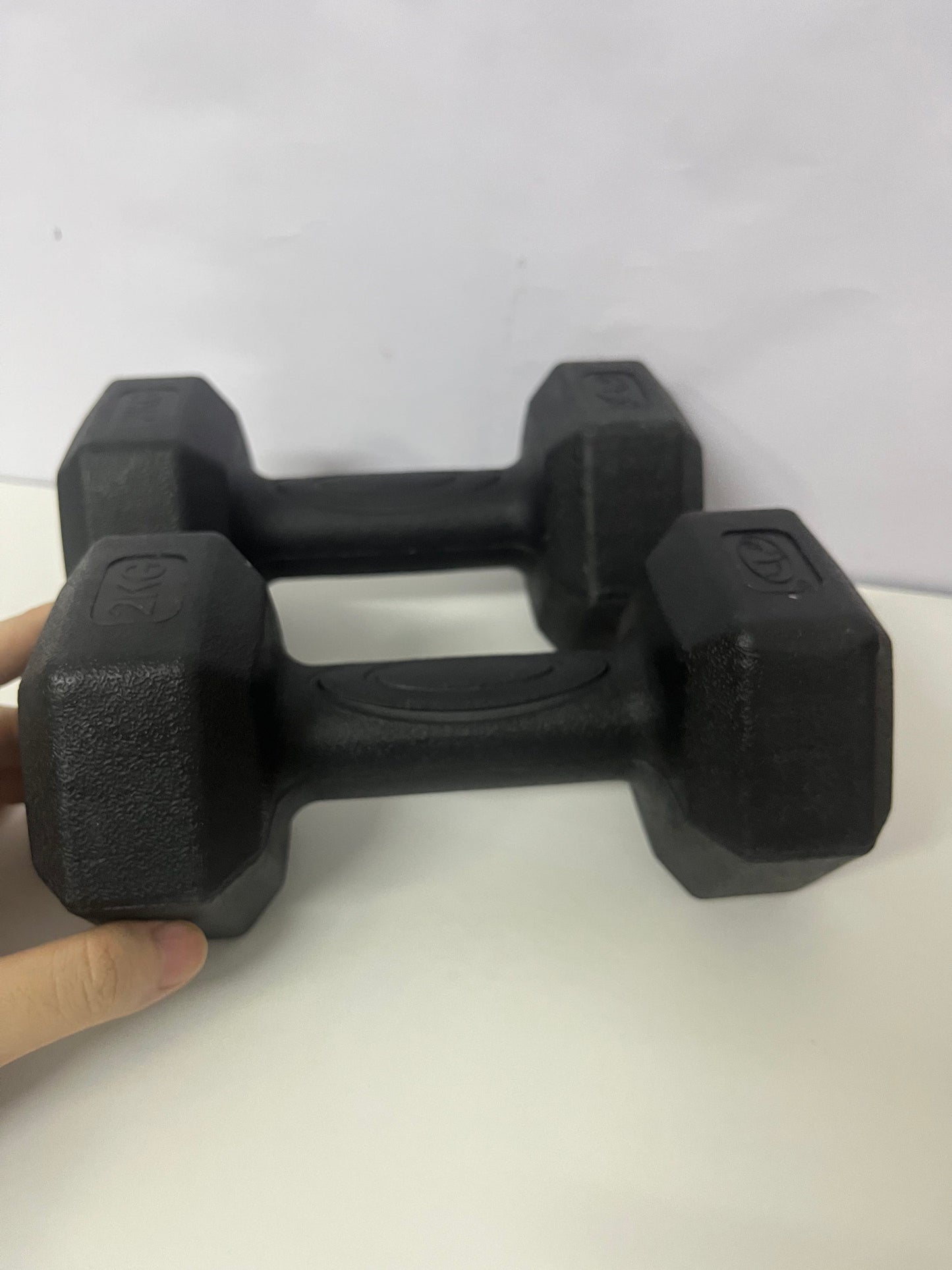 [Lucktale Body-building apparatus]——Lucktale Hexagonal Rubber-Coated Dumbbells - Home Fitness & Strength Training Equipment