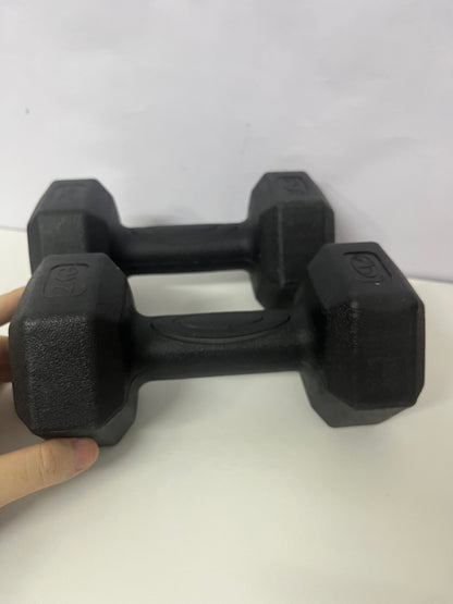 [Lucktale Body-building apparatus]——Lucktale Hexagonal Rubber-Coated Dumbbells - Home Fitness & Strength Training Equipment