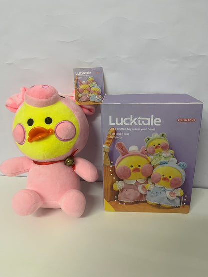 [Lucktale Plush toys]——Lucktale Dress-Up Duck Plush Toy - Pink Pig Costume Stuffed Animal