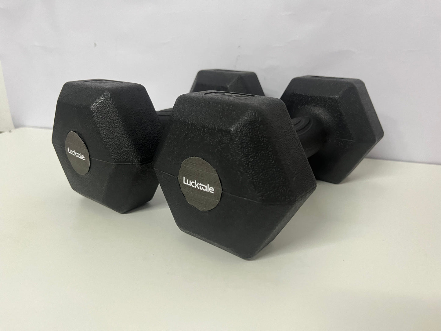 [Lucktale Body-building apparatus]——Lucktale Hexagonal Rubber-Coated Dumbbells - Home Fitness & Strength Training Equipment