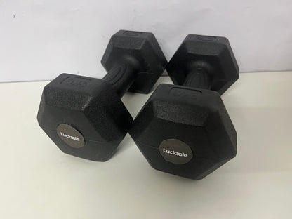 [Lucktale Body-building apparatus]——Lucktale Hexagonal Rubber-Coated Dumbbells - Home Fitness & Strength Training Equipment