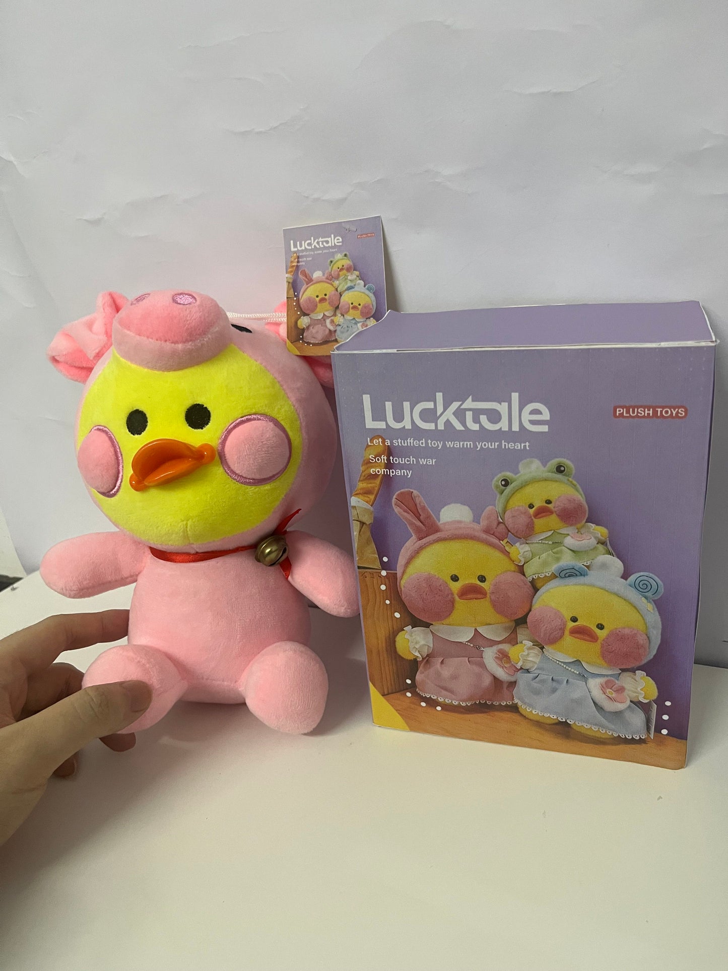 [Lucktale Plush toys]——Lucktale Dress-Up Duck Plush Toy - Pink Pig Costume Stuffed Animal
