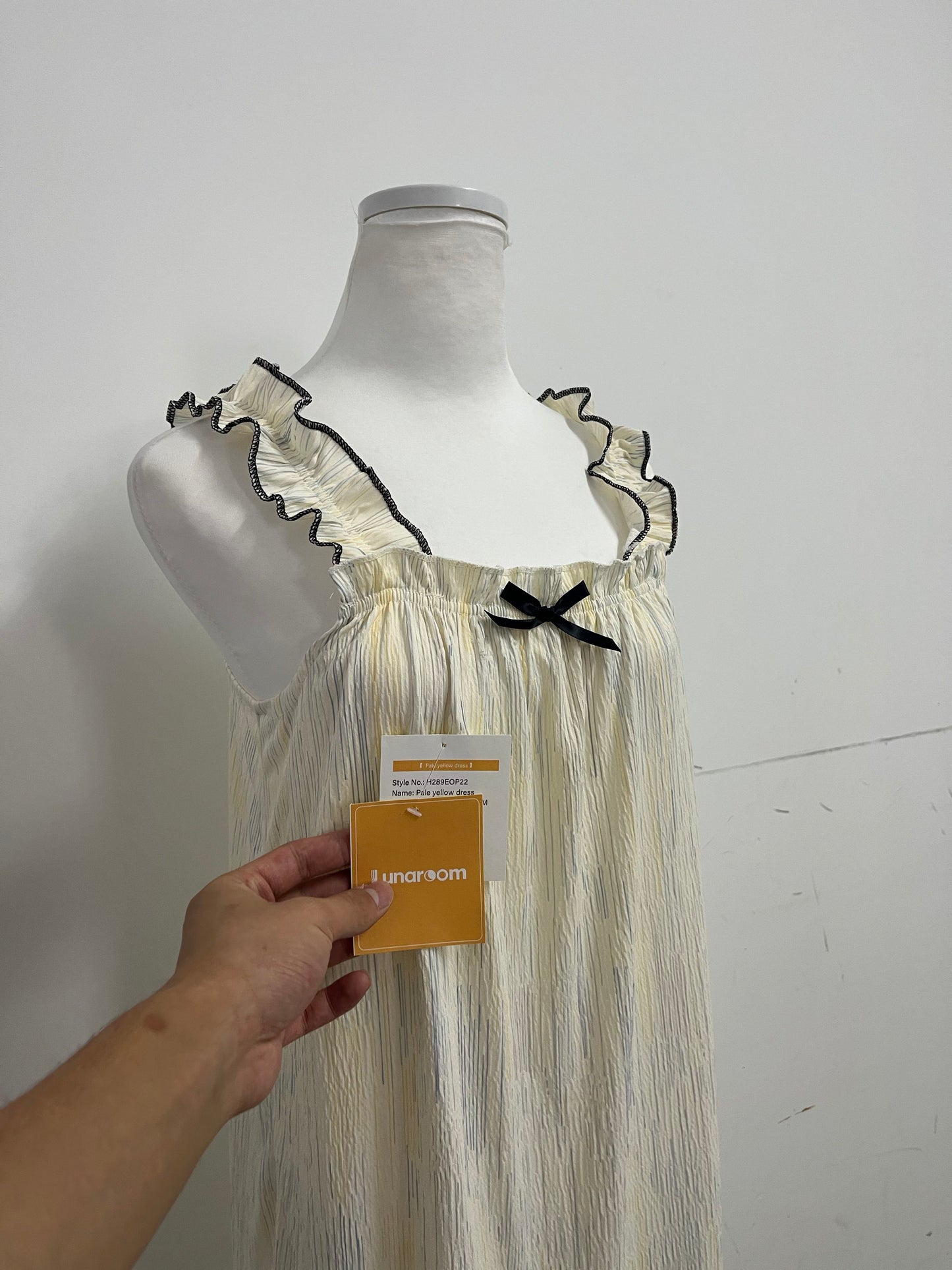 Lunaroom Ruffled Strap Dress - Soft Pleated Feminine Casual Dress