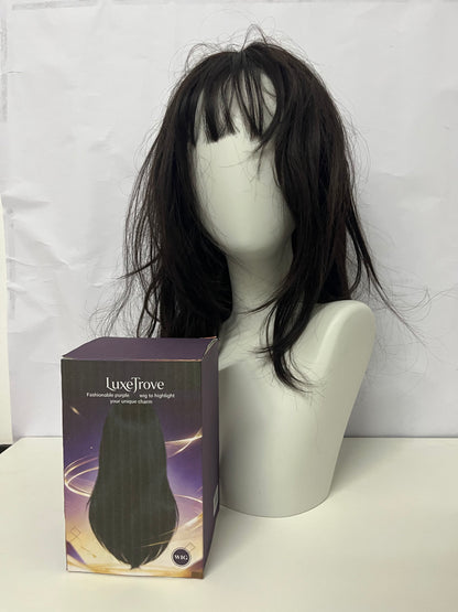 [LuxeTrove Wigs]-French Lazy Wool Curl Wig - Natural Fluffy Medium-Length Hairpiece