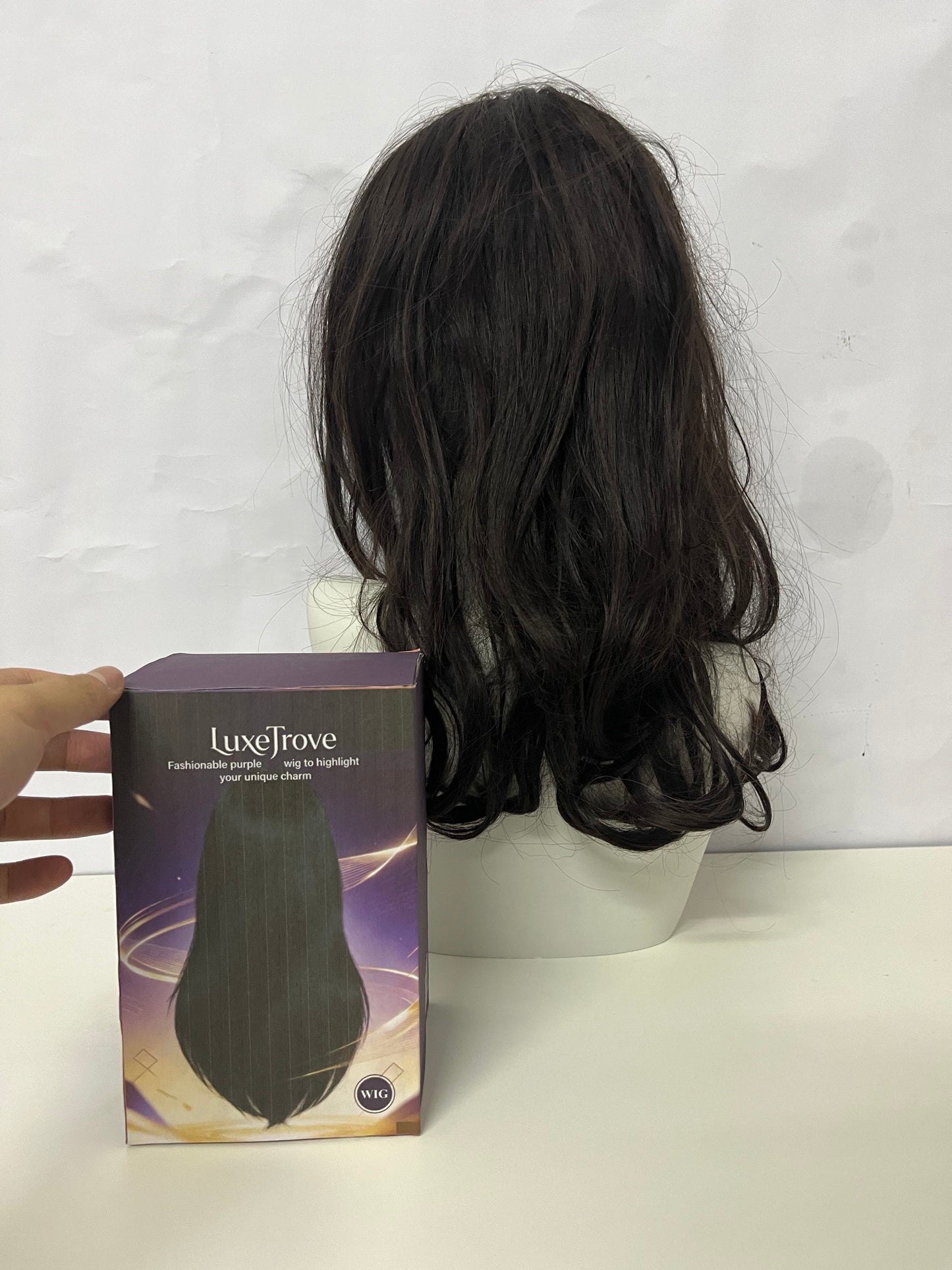[LuxeTrove Wigs]-French Lazy Wool Curl Wig - Natural Fluffy Medium-Length Hairpiece