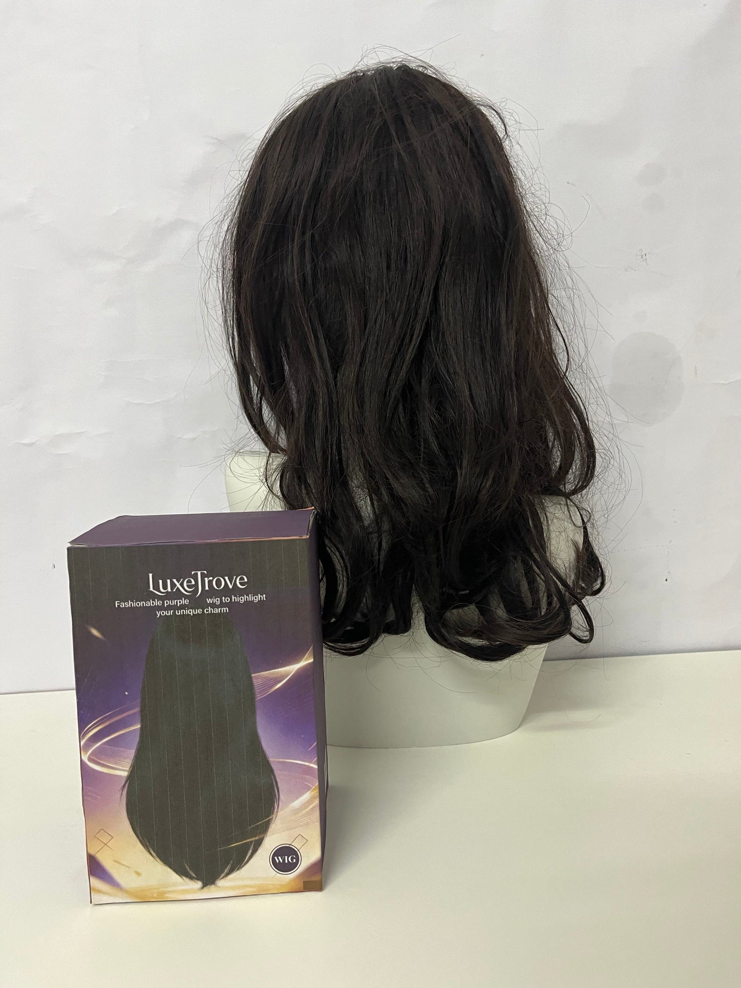 [LuxeTrove Wigs]-French Lazy Wool Curl Wig - Natural Fluffy Medium-Length Hairpiece