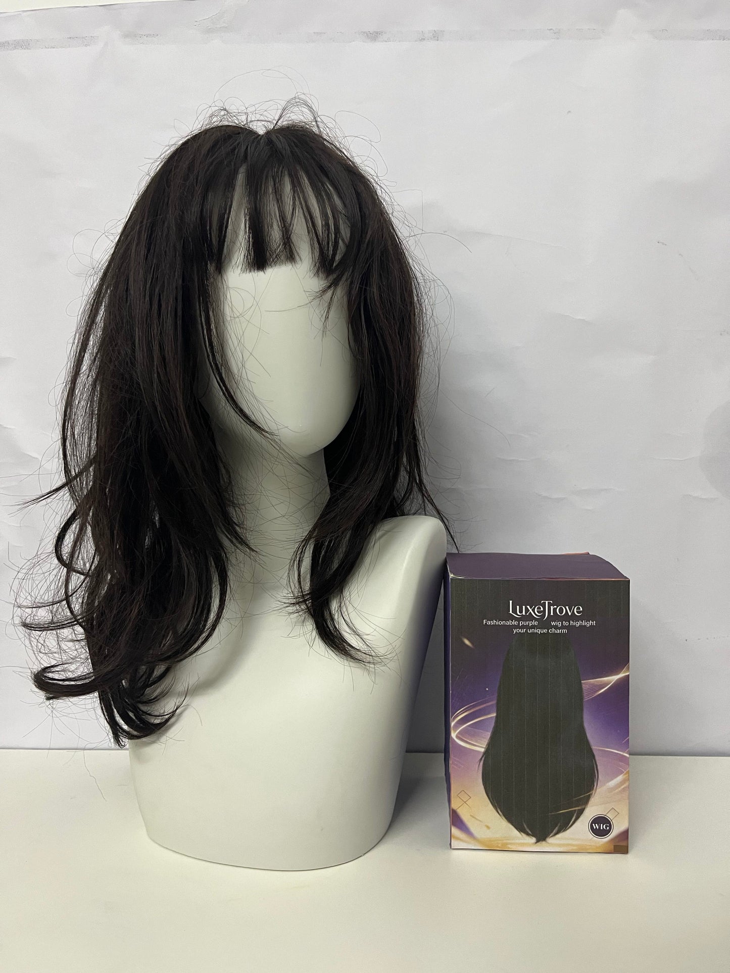[LuxeTrove Wigs]-French Lazy Wool Curl Wig - Natural Fluffy Medium-Length Hairpiece