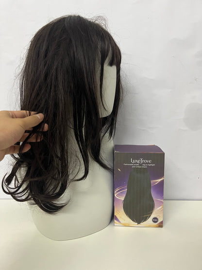 [LuxeTrove Wigs]-French Lazy Wool Curl Wig - Natural Fluffy Medium-Length Hairpiece