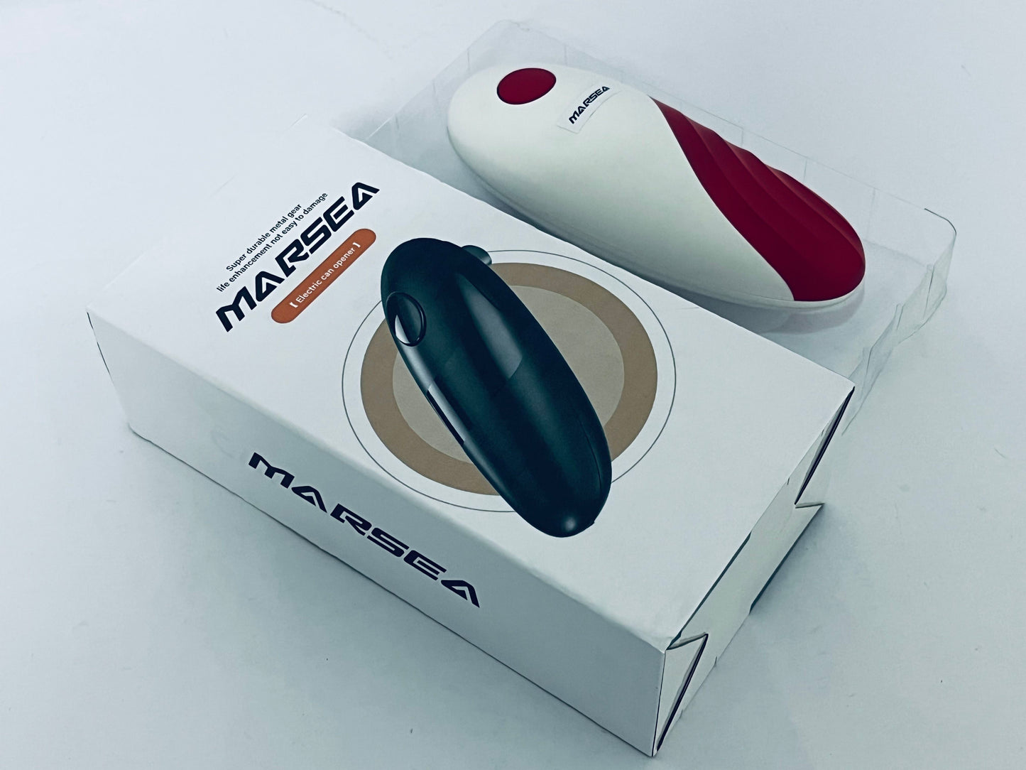MARSEA  Electric Can Opener: One Touch - No Sharp Edge, Food-Safe and Battery Operated Can Opener