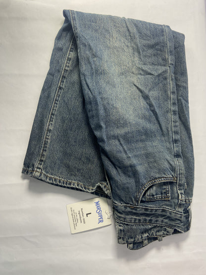 MARSUPER Pants Women's Jeans High Waisted Straight Leg Welt Pockets