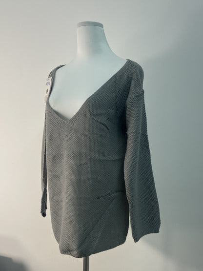 MARSUPER Sweaters Long Sleeve Tops Fashion Outfits Trendy Casual V Neck Oversize