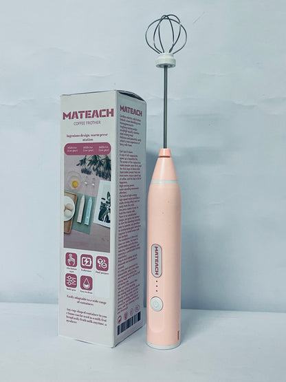 MATEACH Handheld,Cordless Electric Beater Whisk for Egg, Milk, Coffee and Baby Food,Strong Three Speed Adjustable