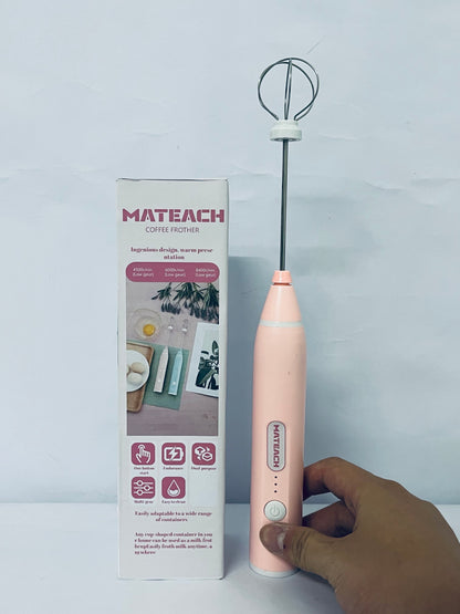 MATEACH Handheld,Cordless Electric Beater Whisk for Egg, Milk, Coffee and Baby Food,Strong Three Speed Adjustable