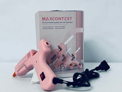 MAXCONTEST GM-160 Compact Mini Size High-Temperature Hot Glue Gun - Ideal for Crafting - Pink