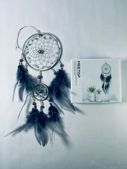 MEETOP Dream Catcher Girls Handmade Dream Catcher Feather Dream Catcher Wall Hanging Woven in Bohemian Style Craft Set for Bedroom Living Room