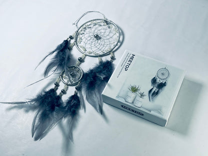 MEETOP Dream Catcher Girls Handmade Dream Catcher Feather Dream Catcher Wall Hanging Woven in Bohemian Style Craft Set for Bedroom Living Room