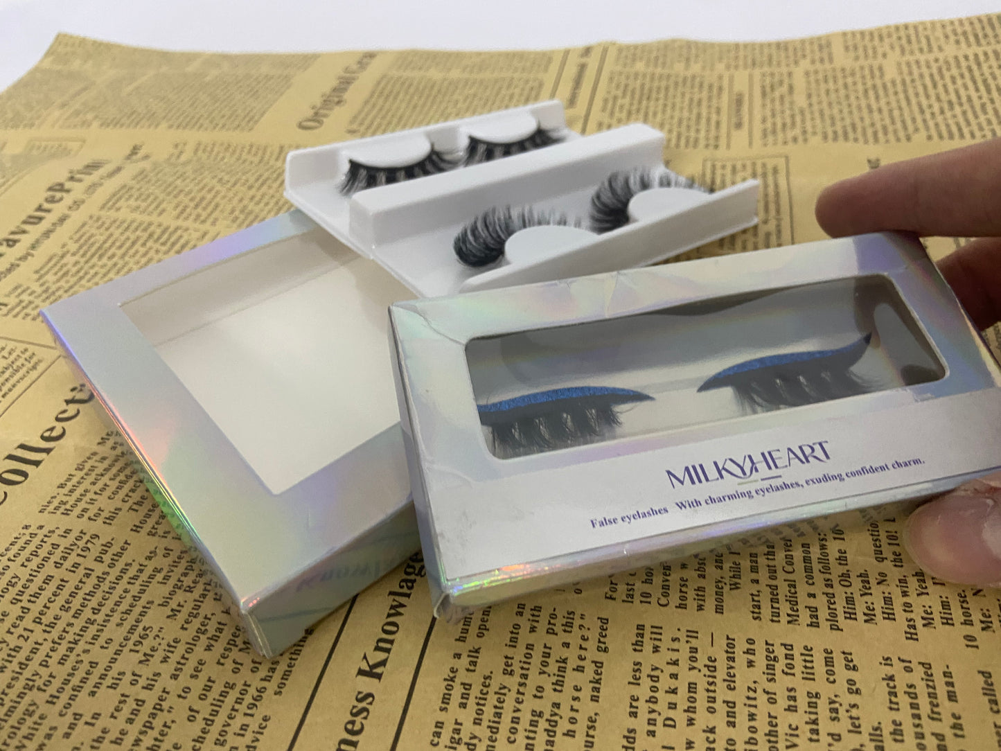 MILKYHEART Magnetic Eyelashes | Artificial Magnetic Lashes, Made with Synthetic Faux Mink Fiber, Magnetic Eyelashes Natural Look, Comfortable, Universal size, Reusable Up To 60 Times,1 Pair or 2 Pairs (Lust Lash)