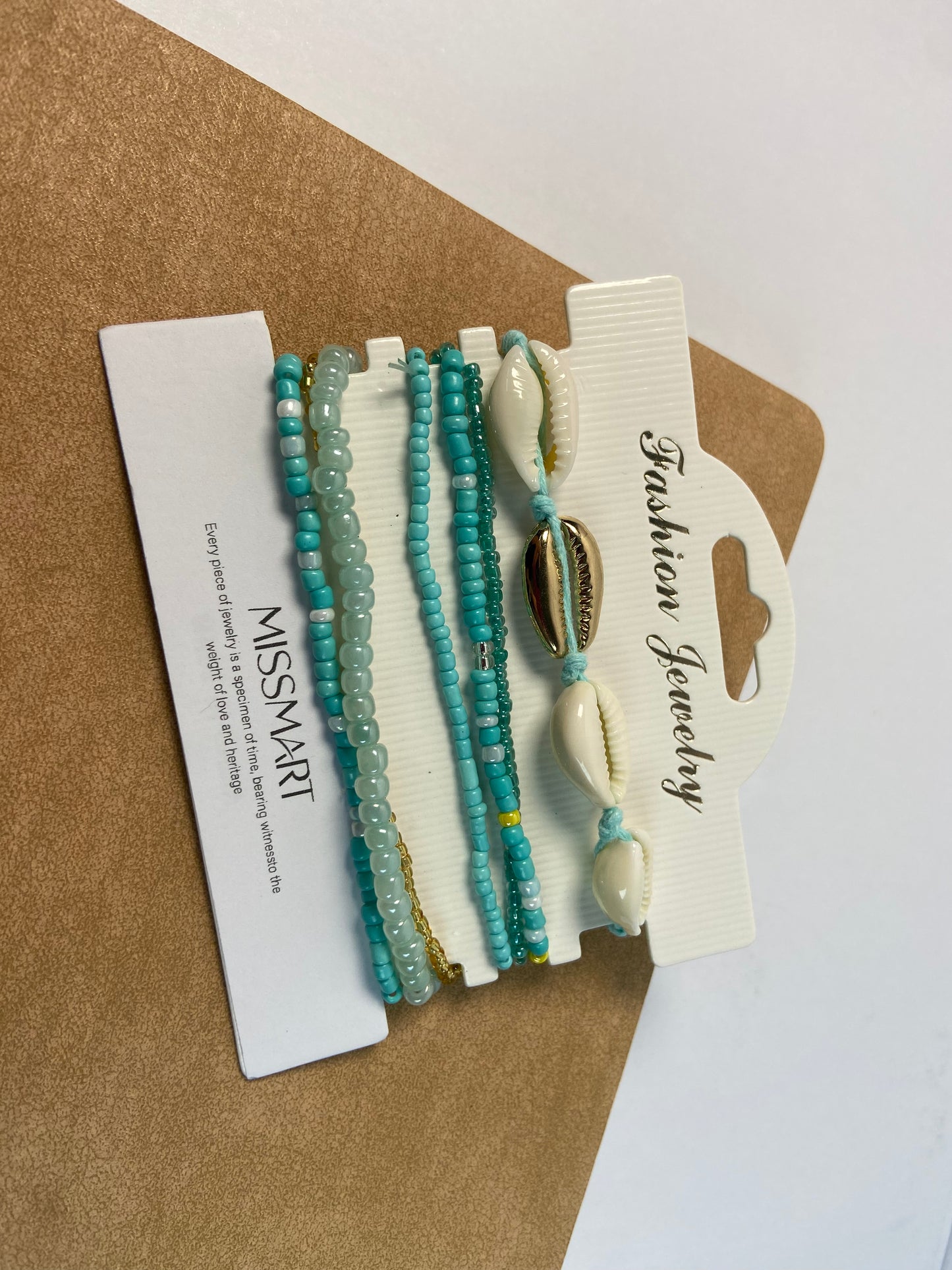 MISSMART Bohemian Starfish Bracelets for Women - Adjustable Stackable Beach Bracelets, Handmade Stretchy Beaded Summer Jewelry, Perfect for Surf & Waterproof Fun
