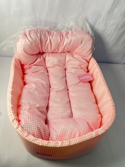 MUEDEER Dog Cooling Bed Summer Sleeping Cool Ice Silk Bed for Small, Medium, Large Dogs & Cats Breathable Washable Pet Beds with Non-Slip Bottom Pink Medium