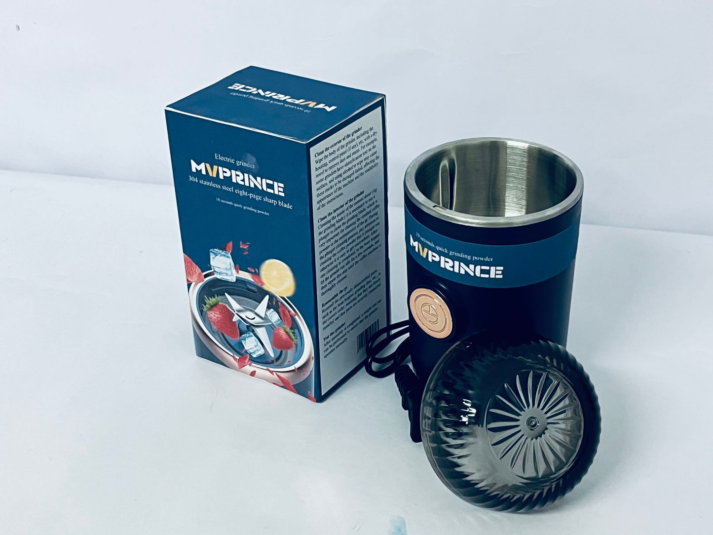 MVPRINCE Herb Spice Grinder, One-key Electric Grinder, Lapping machines for Herb, Spices, Coffee, Nuts, Seeds,etc.