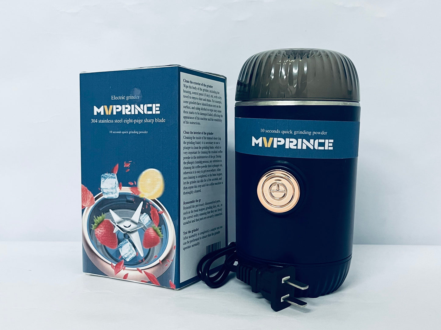 MVPRINCE Herb Spice Grinder, One-key Electric Grinder, Lapping machines for Herb, Spices, Coffee, Nuts, Seeds,etc.