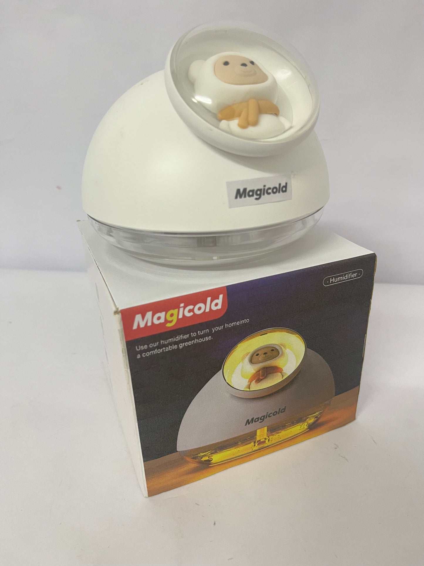 Magicold Humidifiers Ultrasonic Humidifiers for Bedroom and Office,Cold fog humidifier with sunset light, baby humidifier with night light,Portable Humidifier, two spray modes and ambient ligh