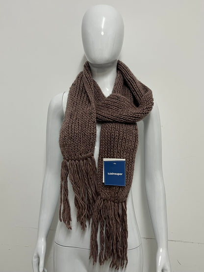 [Mainsuper Scarfs]-Chunky Knit Scarf - Winter Warm Fringed