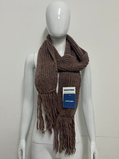 [Mainsuper Scarfs]-Chunky Knit Scarf - Winter Warm Fringed