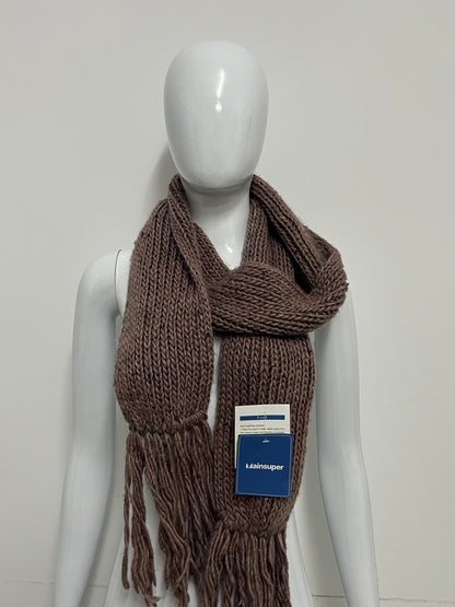 [Mainsuper Scarfs]-Chunky Knit Scarf - Winter Warm Fringed