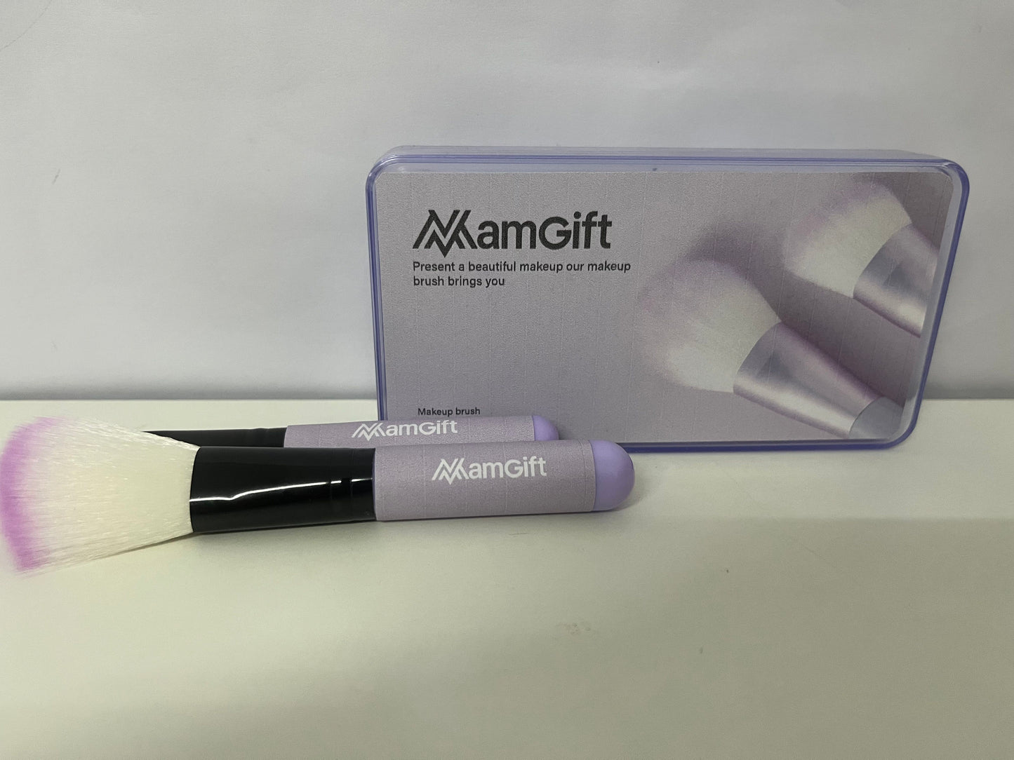【MamGift 2-Piece Purple Cosmetic Brush Set】—— Soft Tools for Flawless Daily Makeup