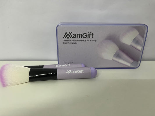 【MamGift 2-Piece Purple Cosmetic Brush Set】—— Soft Tools for Flawless Daily Makeup