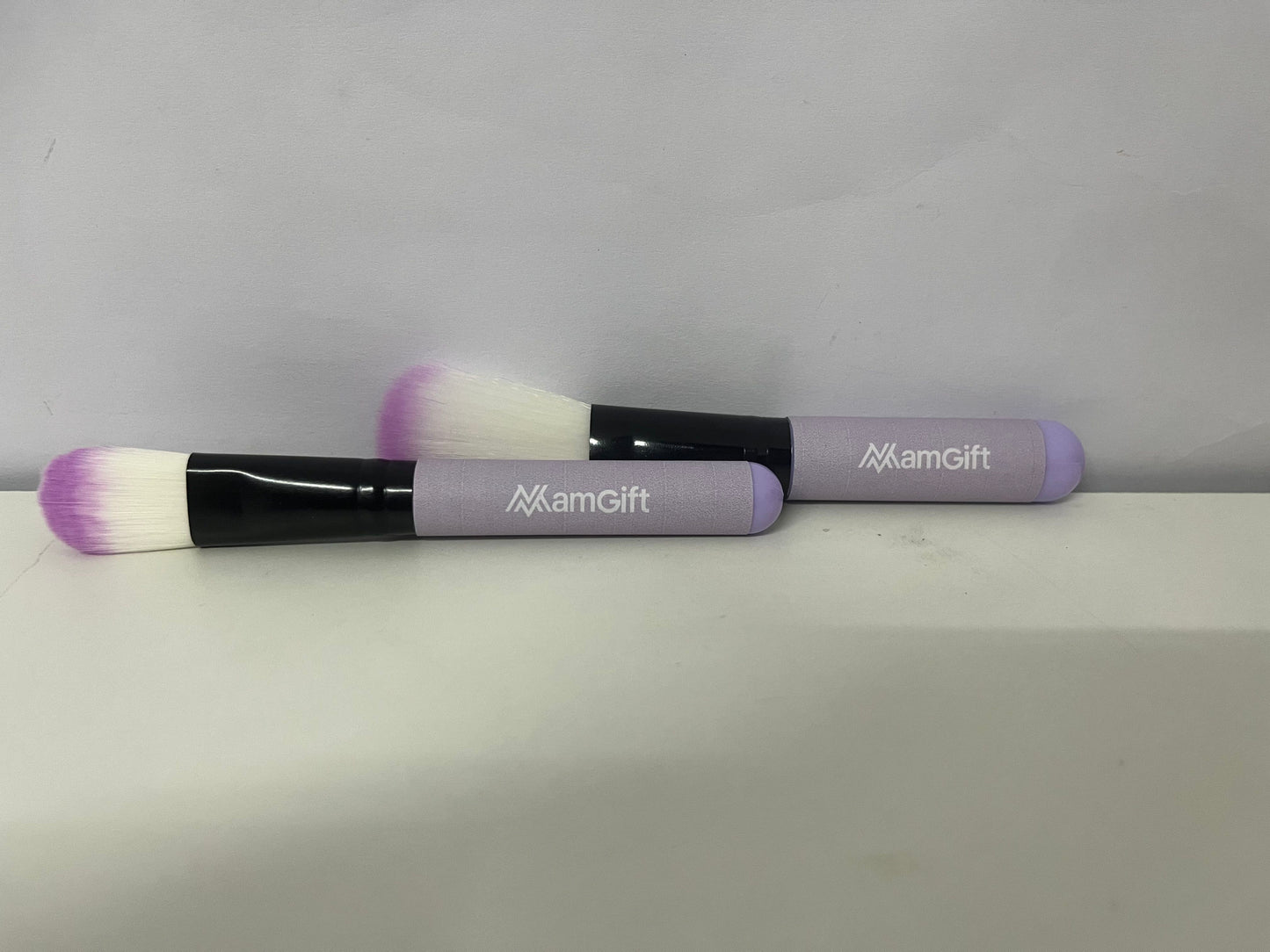 【MamGift 2-Piece Purple Cosmetic Brush Set】—— Soft Tools for Flawless Daily Makeup